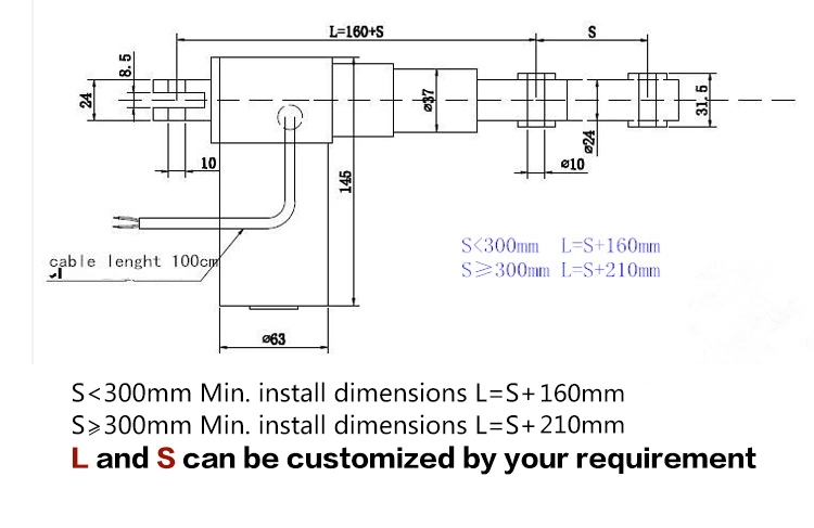 Dtl Electric Linear Actuator Industrial Heavy Duty Linear Actuator